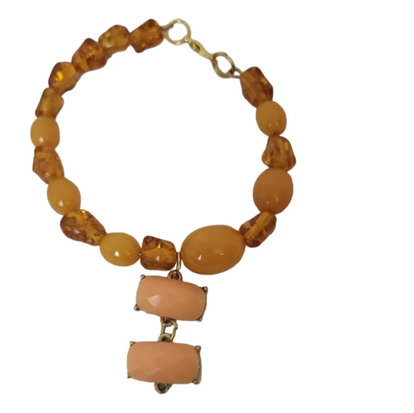 Faux Orange Rock Oval Bracelet - Picture 2 of 2